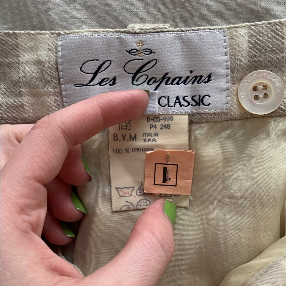 Vintage Linen Plaid skirt - Picture 3 of 7